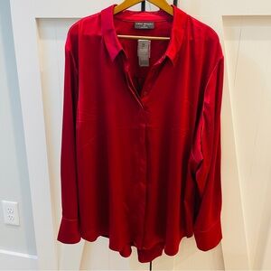 Lane Bryant No Peek Collection Lay Flat Blouse size 30/32 NWT